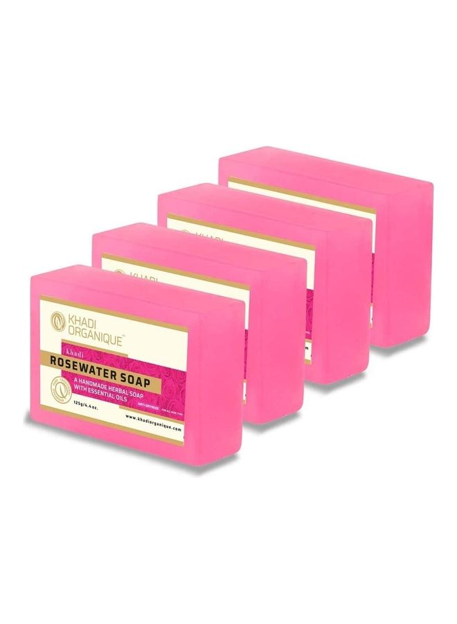 كادي أورجانيك مجموعة صابون بماء الورد مكونة من 4 قطع 500جرام - Image 1