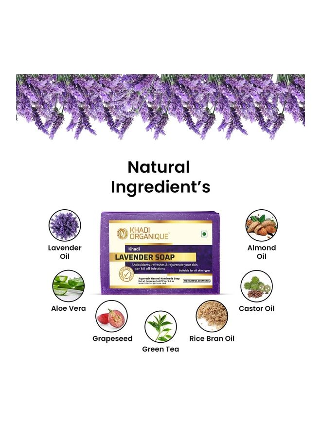كادي أورجانيك مجموعة صابون باللافندر مكونة من 4 قطع وردي 500جرام - Image 2