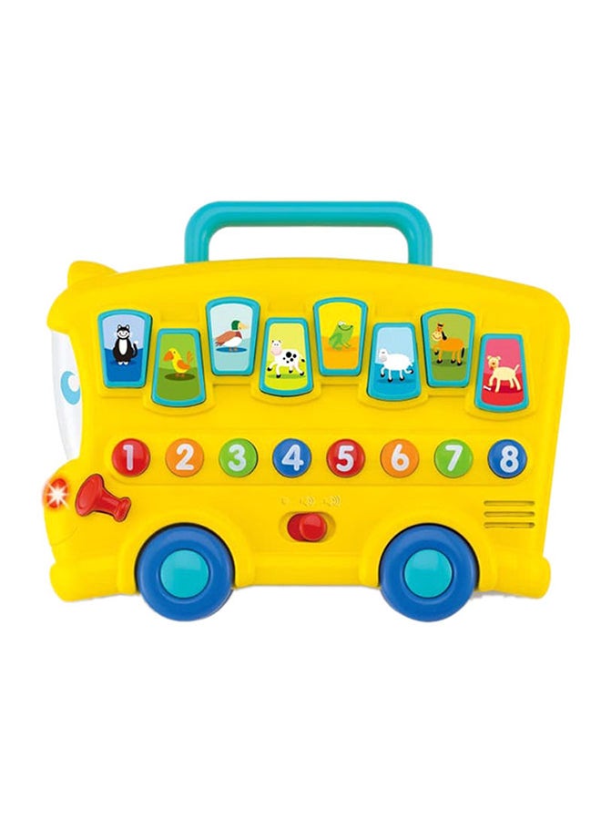 WinFun Animal Sounds Bus Free Wheeling Friendly With Flashing Light Early Education Toy For Kids  - Image 3