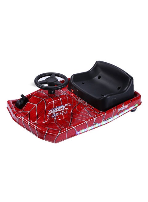 Electric Drifting Crazy Cart With Spider Web Print Comfortable Seat For Kids 84x38x52cm