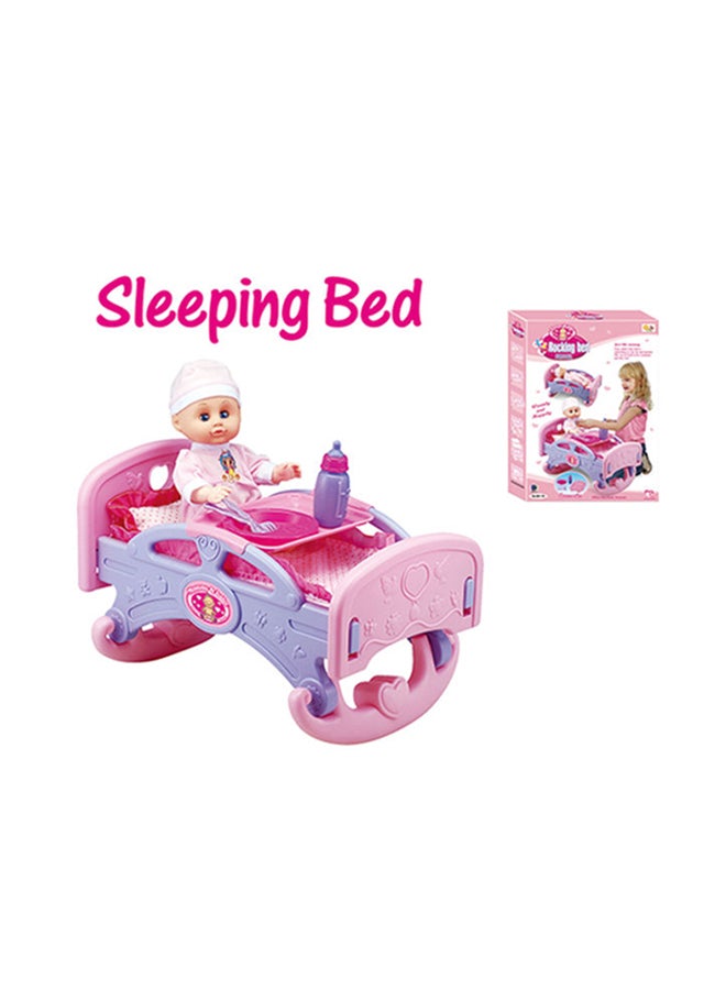 Bohui Rocking Bed Playset Or Baby Cardle Unique Details And Durable Material 44.5*30.5*29cm - Image 2