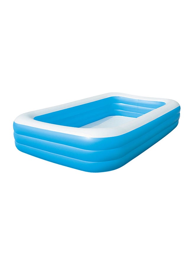 Bestway Durable and Non-toxic 3 Individual Air Chambers Rectangular Shape Vinyl Inflatable Pool 305x183x46cm - Image 1