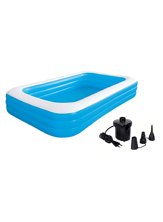 Bestway Durable and Non-toxic 3 Individual Air Chambers Rectangular Shape Vinyl Inflatable Pool 305x183x46cm - Image 3