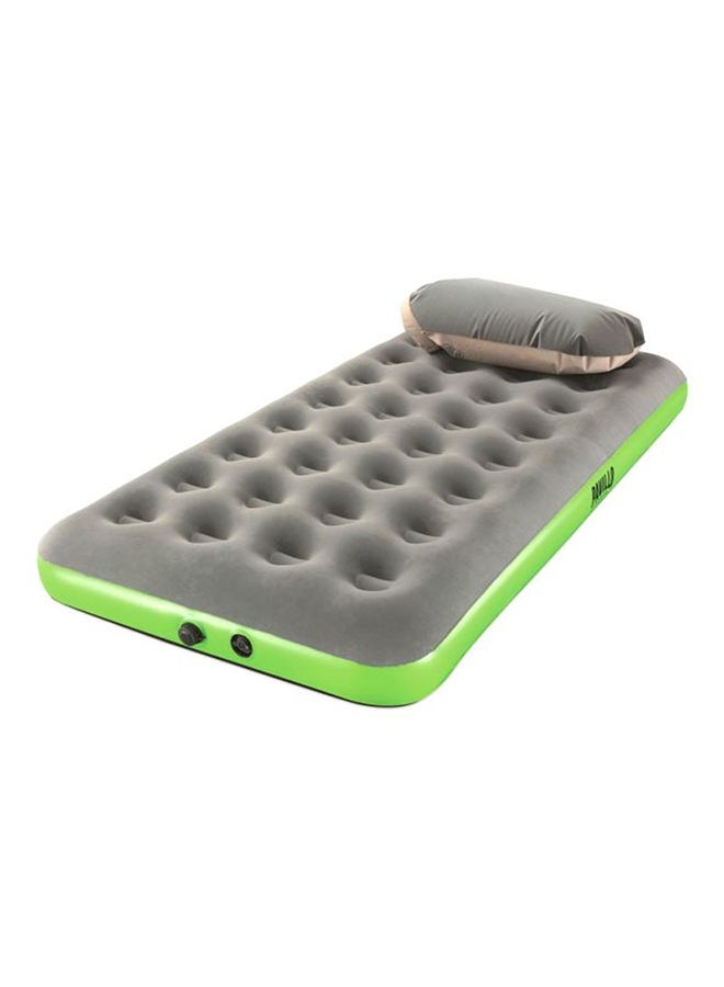 Bestway Pavillo Roll & Relax Airbed Twin 1.88m X 99cm X 22cm 26-67619 Grey/Green 188x99x22cm - Image 1