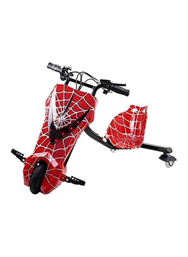 Cool Baby 3 Wheel Drifting Electric Scooter Spider Man Web Design With Comfortable Seat Multicolour 96x61x61cm - Image 1