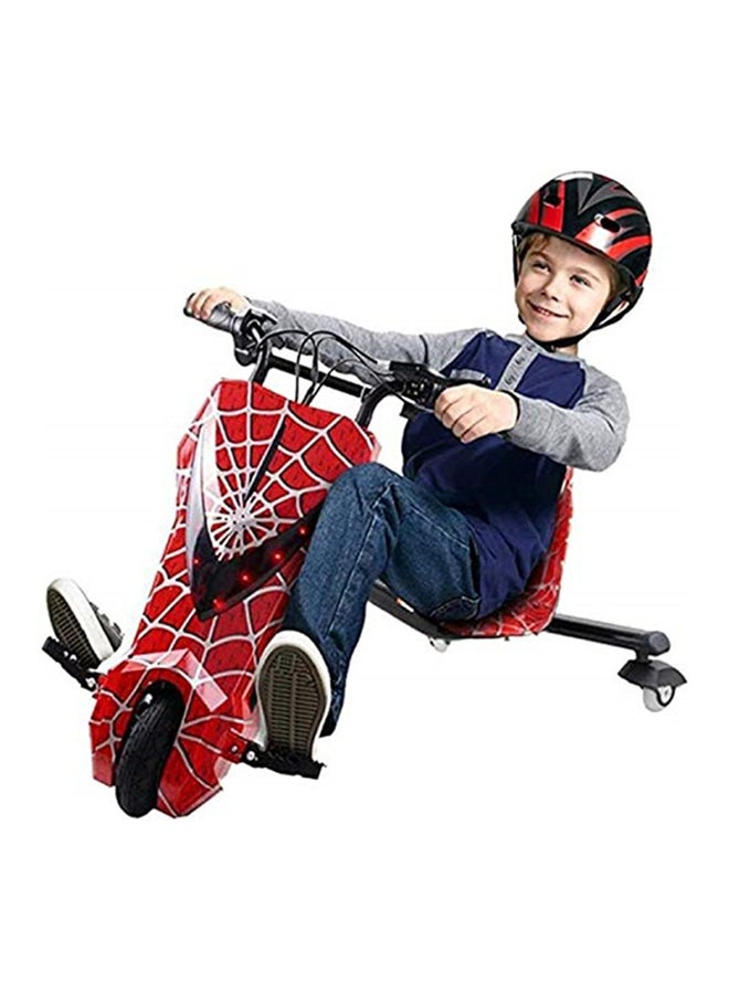 Cool Baby 3 Wheel Drifting Electric Scooter Spider Man Web Design With Comfortable Seat Multicolour 96x61x61cm - Image 3