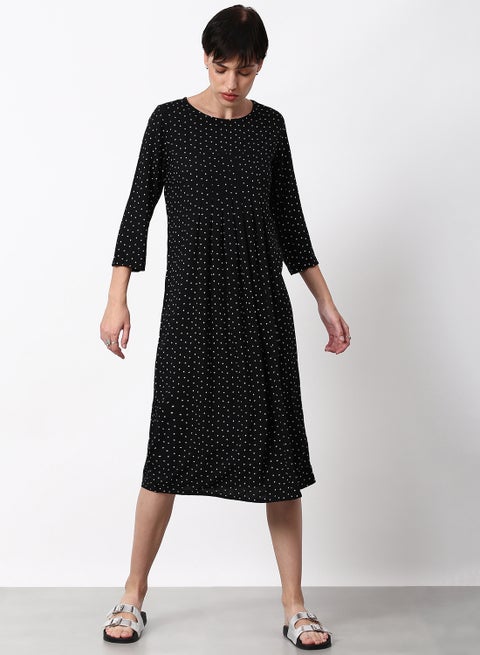 Regular Fit Casual Dress Black