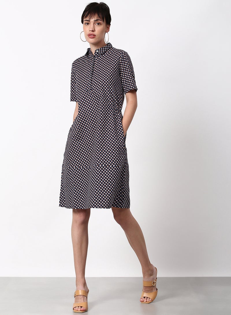 ABOF Regular Fit Casual Dress Black  - Image 1