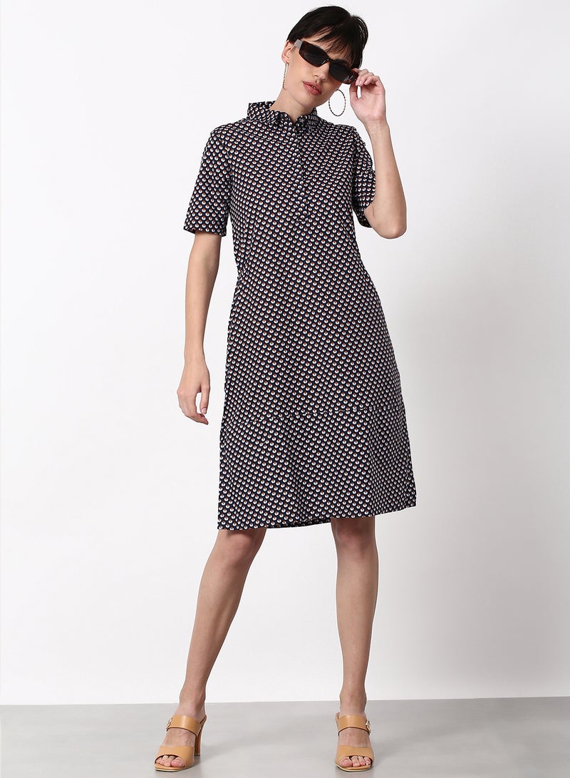 ABOF Regular Fit Casual Dress Black  - Image 3