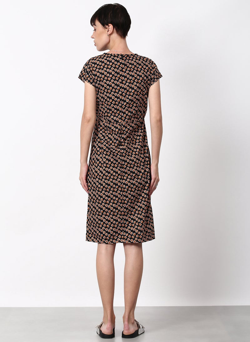 ABOF Boxy Fit Casual Dress Brown  - Image 2