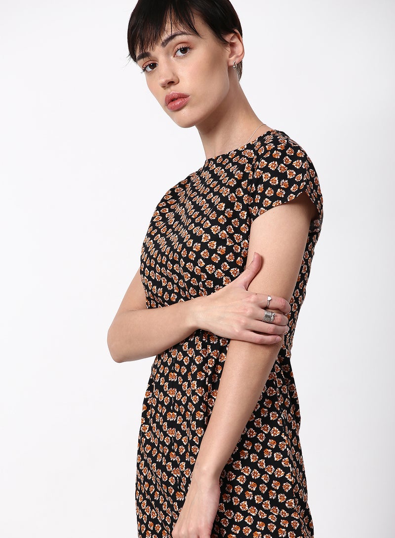 ABOF Boxy Fit Casual Dress Brown  - Image 4