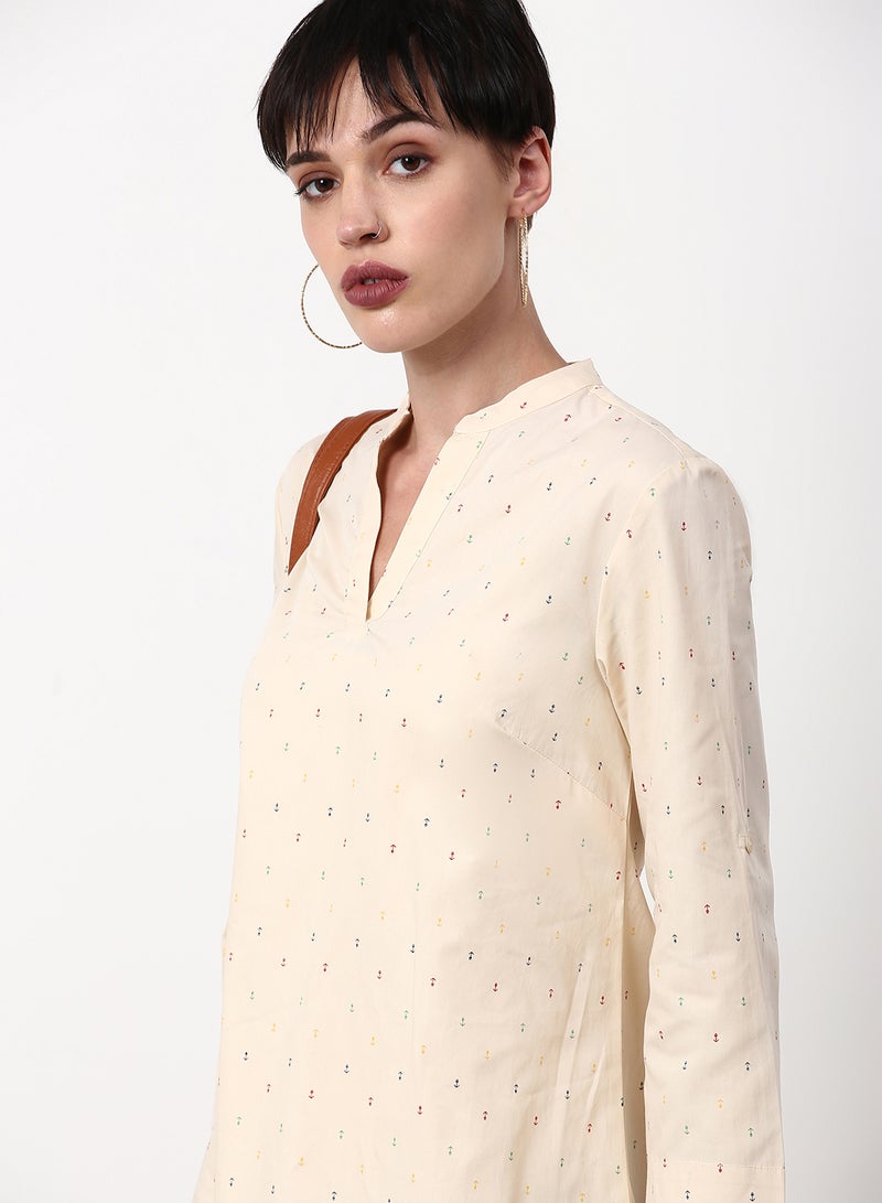 ABOF Regular Fit Casual Dress Beige  - Image 4