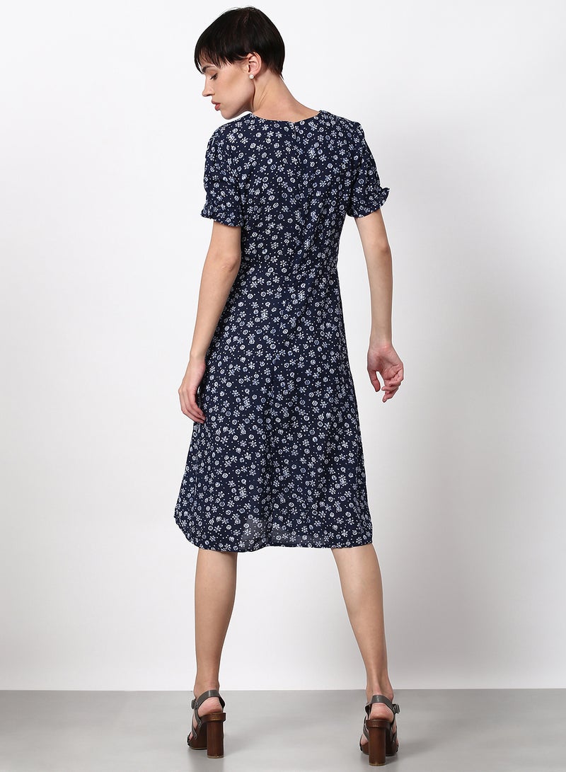 ABOF Regular Fit Casual Dress Navy  - Image 2