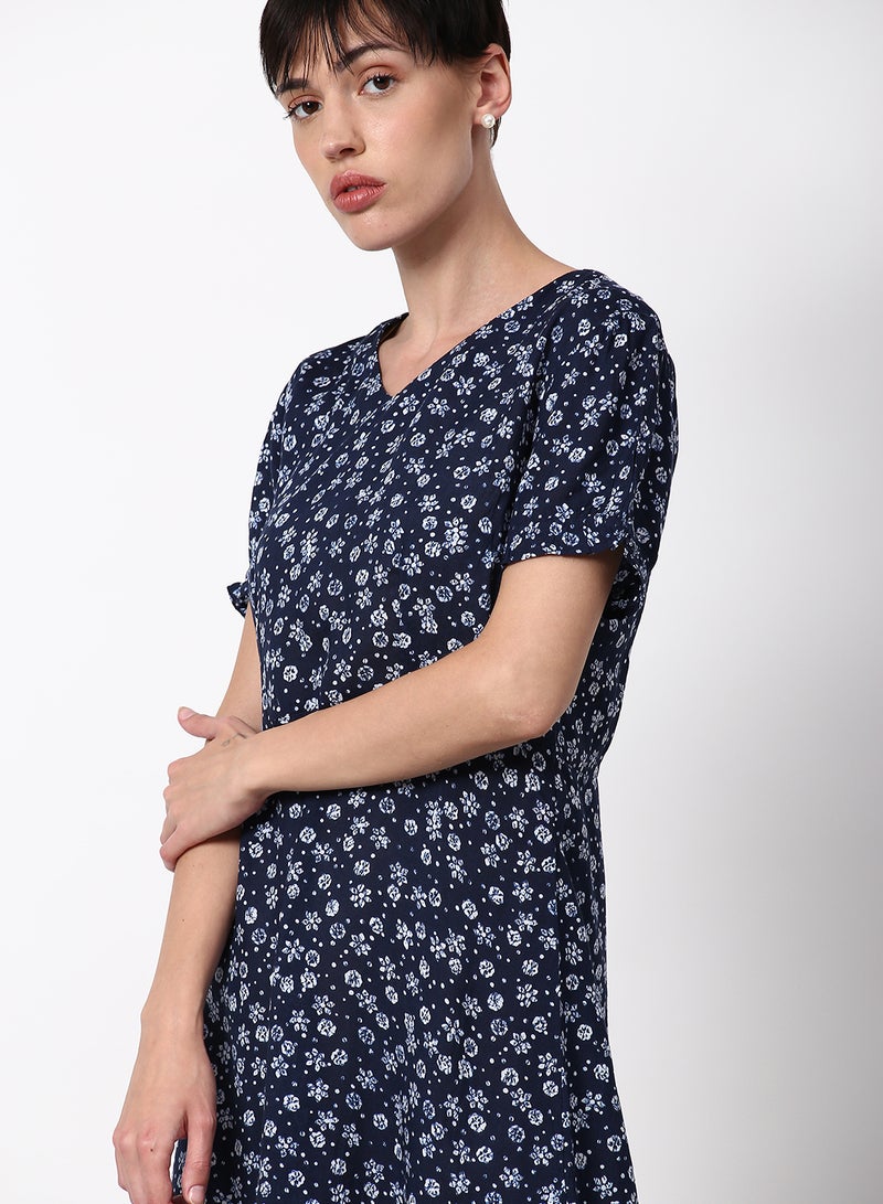 ABOF Regular Fit Casual Dress Navy  - Image 4