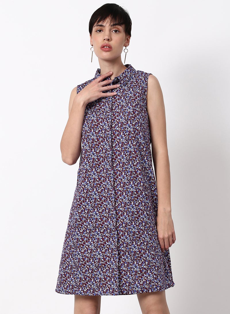 ABOF Regular Fit Casual Dress Brown  - Image 1