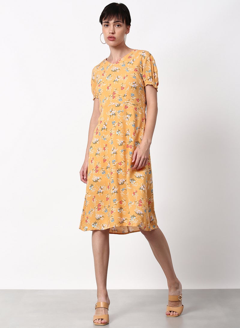 ABOF Regular Fit Casual Dress Yellow  - Image 1