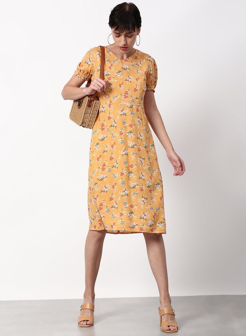 ABOF Regular Fit Casual Dress Yellow  - Image 3
