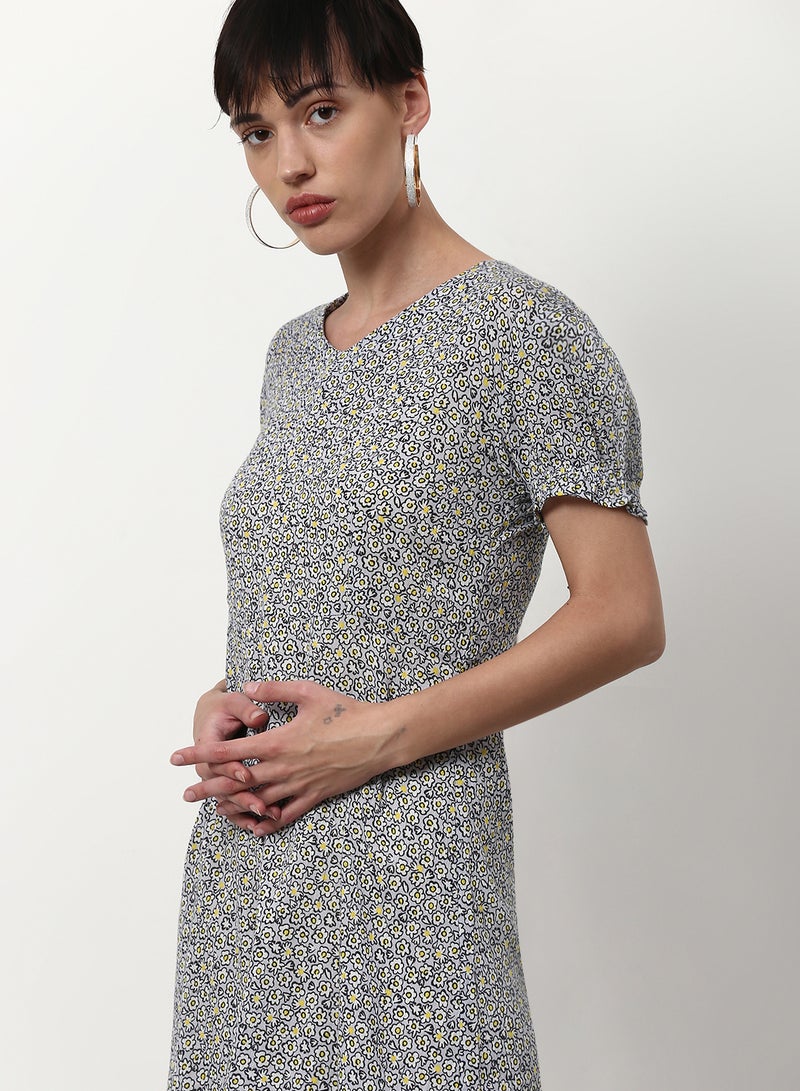 ABOF Regular Fit Casual Dress Grey - Image 4