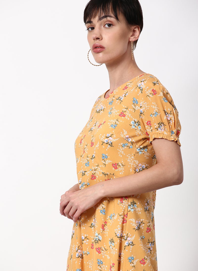 ABOF Regular Fit Casual Dress Yellow  - Image 4
