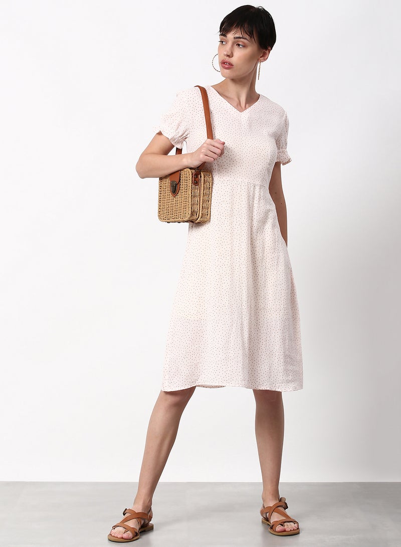 ABOF - Regular Fit Casual Dress Peach - Image 1