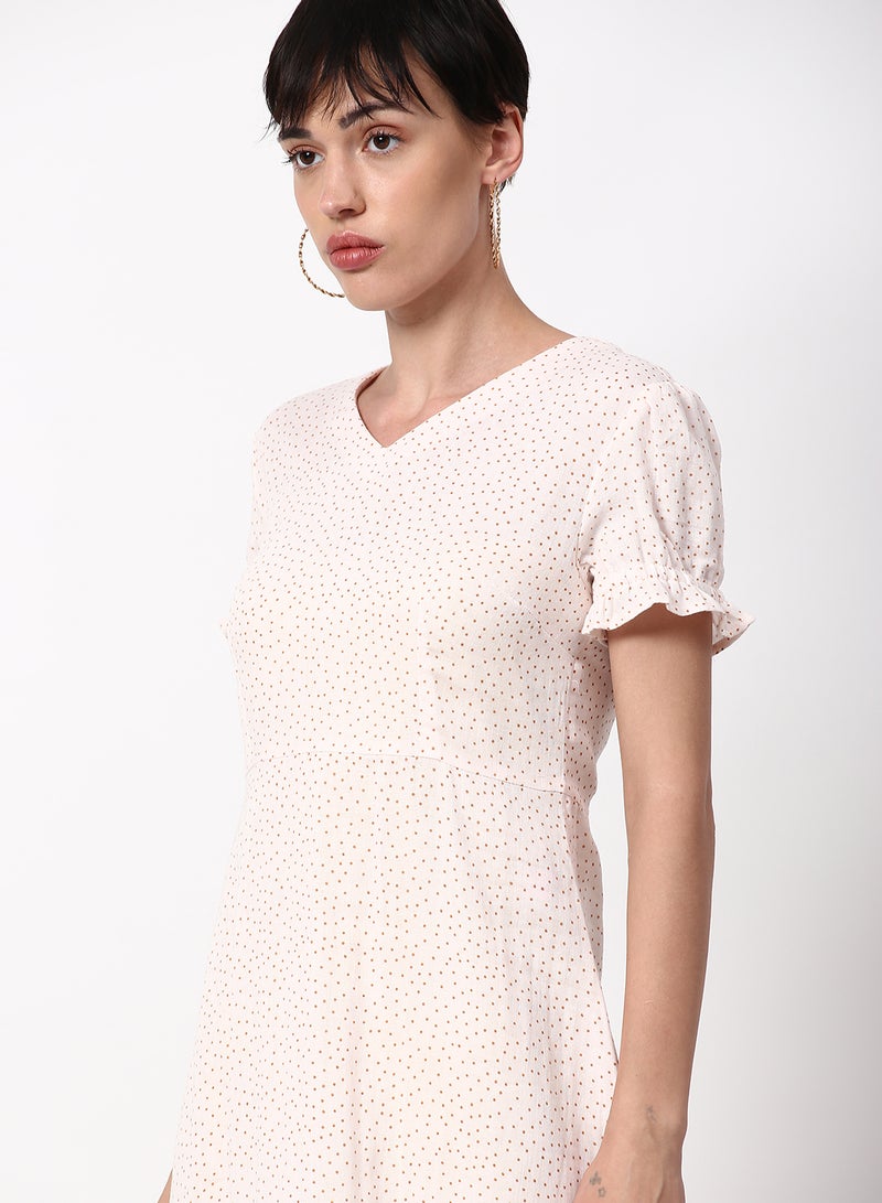 ABOF - Regular Fit Casual Dress Peach - Image 1