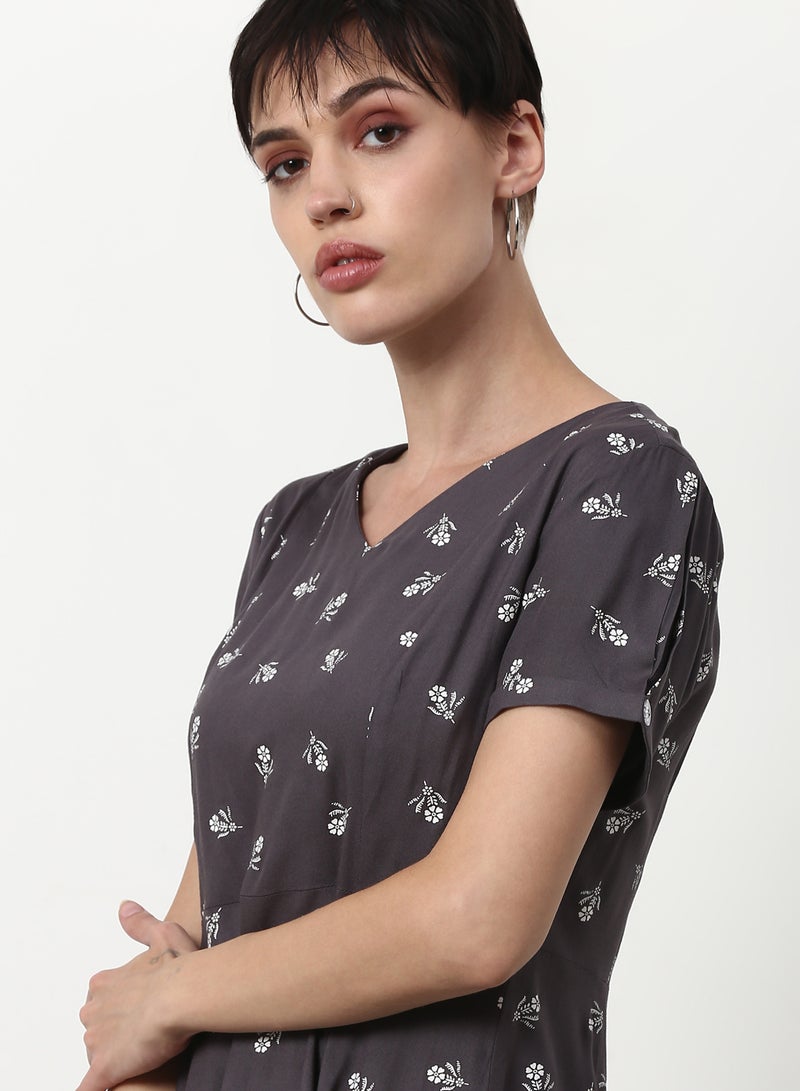 ABOF Regular Fit Casual Dress Dark Grey  - Image 4