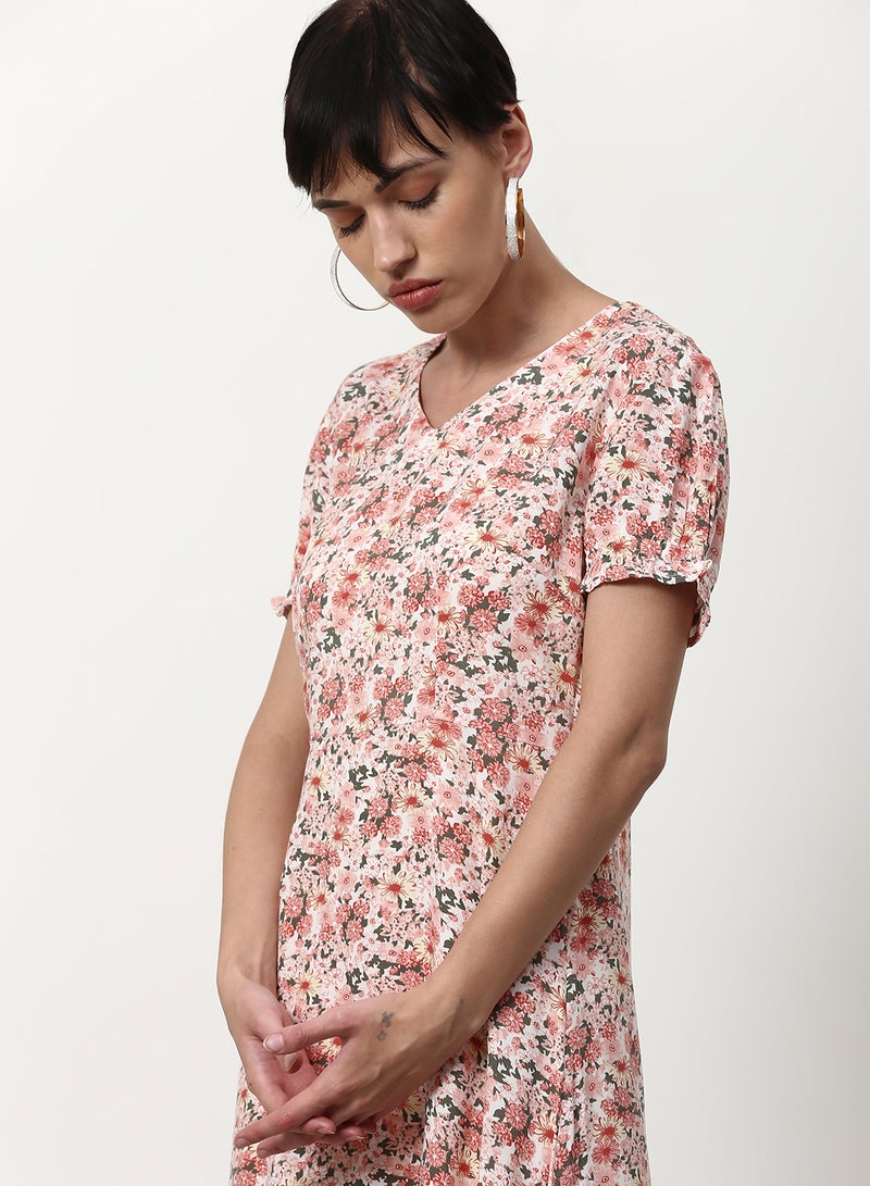 ABOF Regular Fit Casual Dress Peach  - Image 4