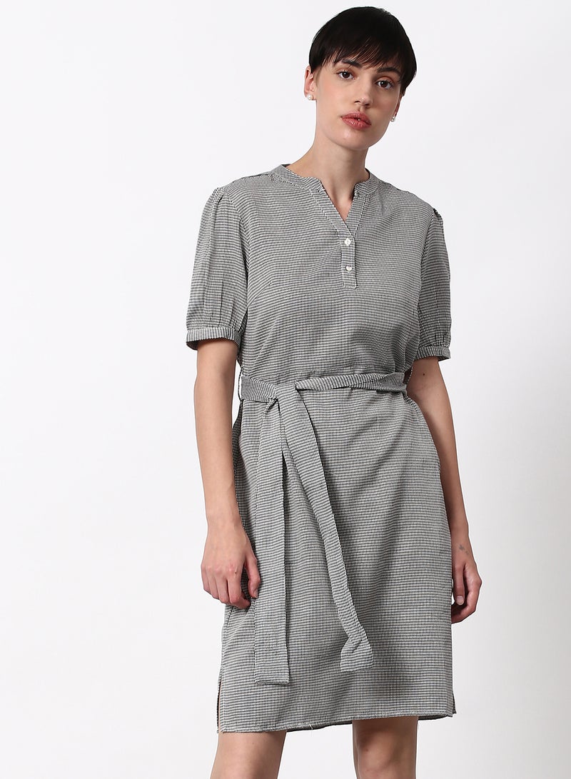 ABOF Regular Fit Casual Dress Grey  - Image 1