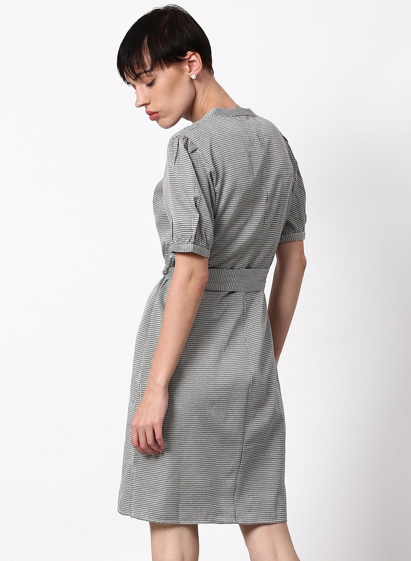 ABOF Regular Fit Casual Dress Grey  - Image 2