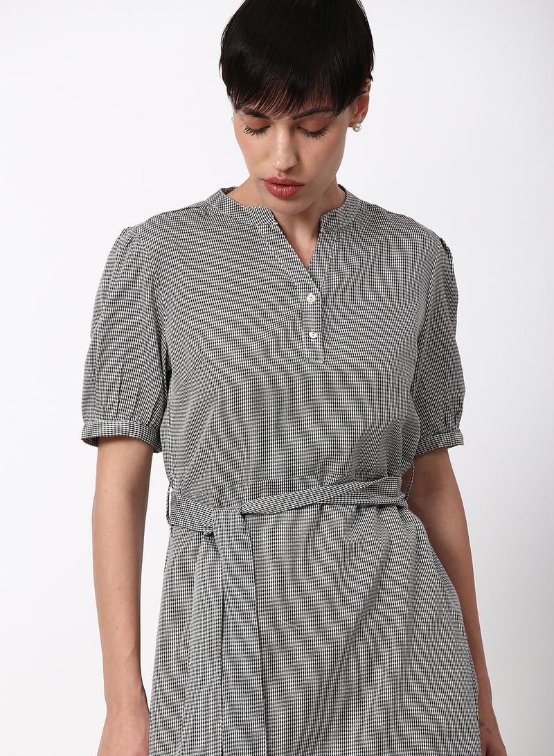 ABOF Regular Fit Casual Dress Grey  - Image 4