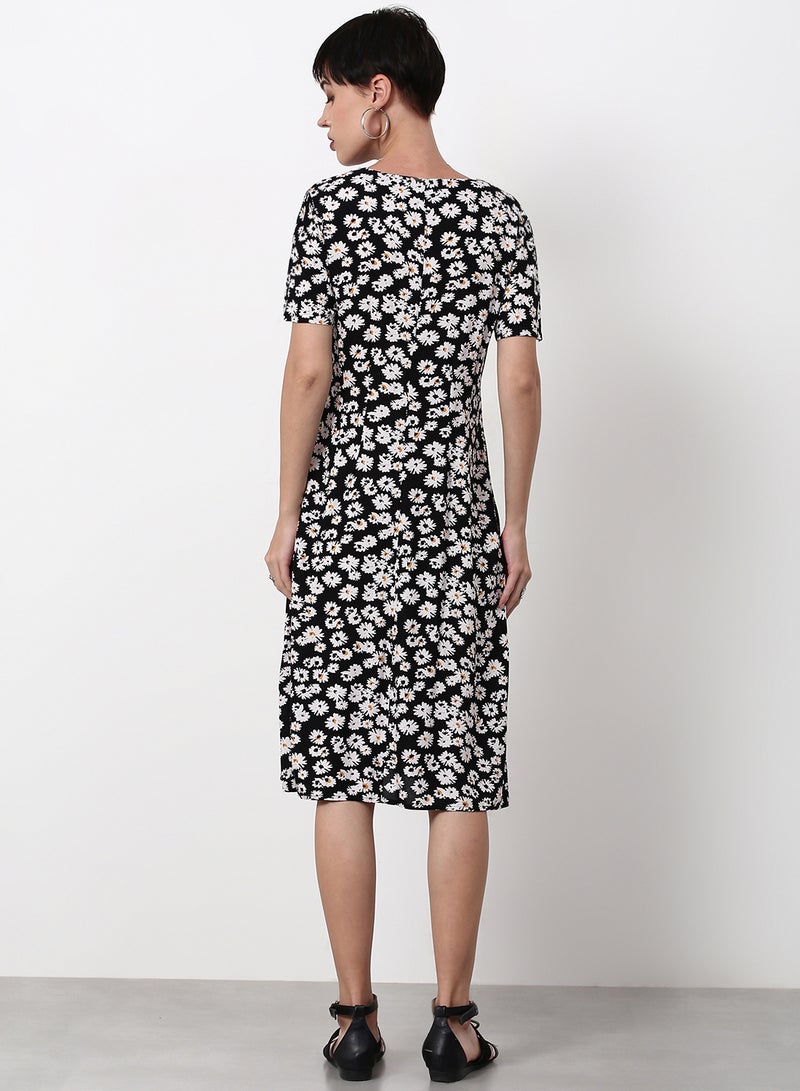 ABOF Regular Fit Casual Dress Black  - Image 2