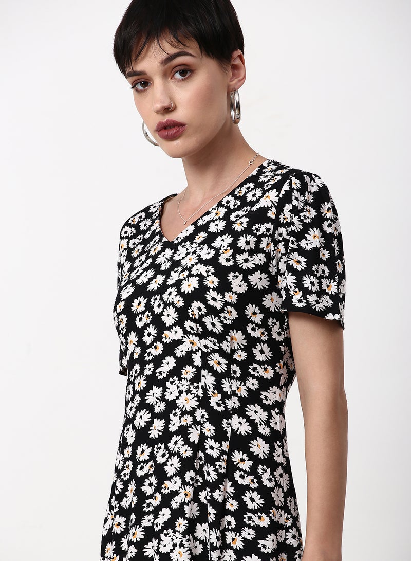 ABOF Regular Fit Casual Dress Black  - Image 4