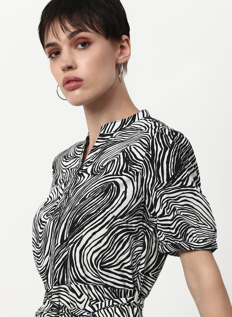 ABOF Regular Fit Casual Dress Multicolour  - Image 4