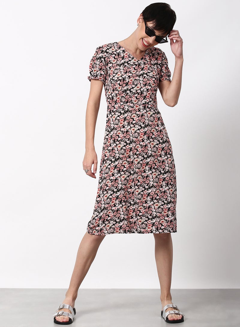 ABOF Regular Fit Casual Dress Black  - Image 3