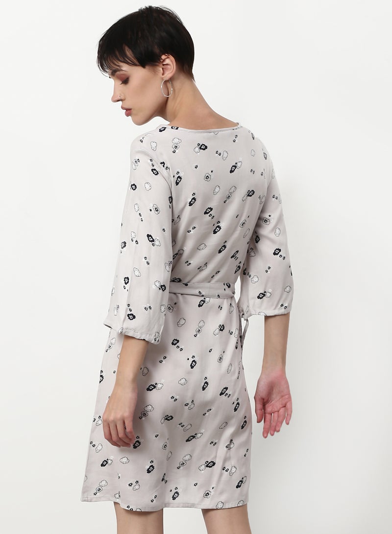 ABOF Regular Fit Casual Dress Beige - Image 2