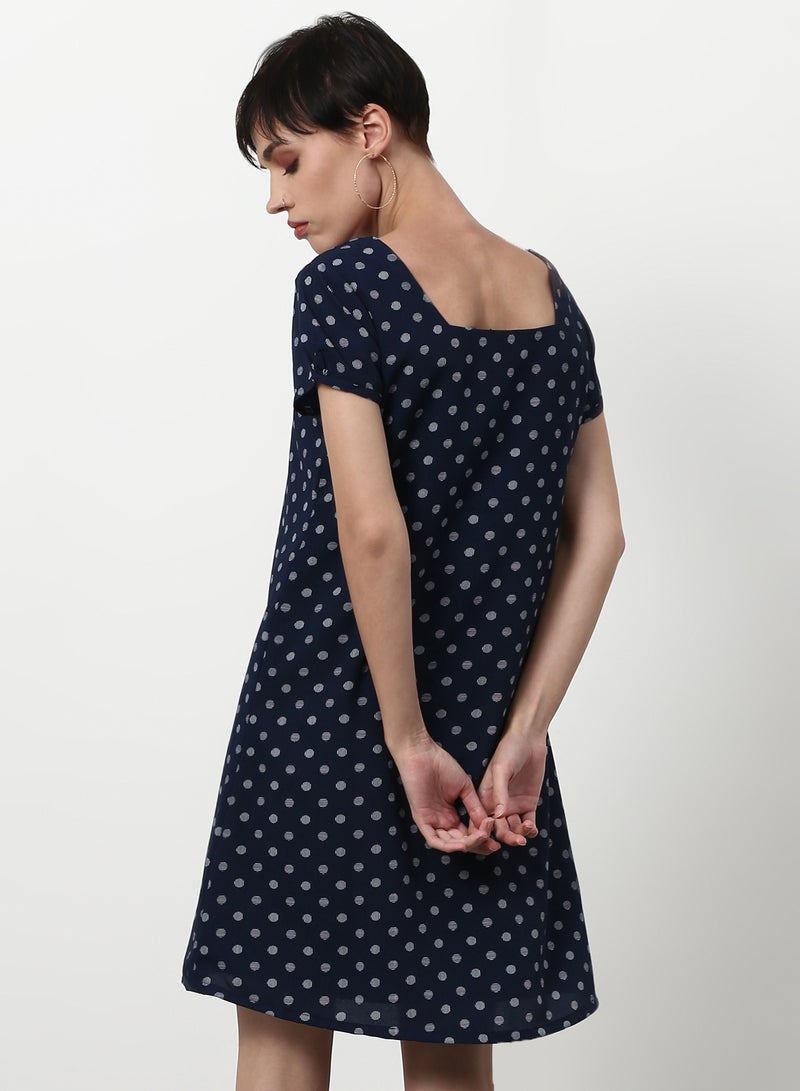 ABOF Regular Fit Casual Dress Navy  - Image 2
