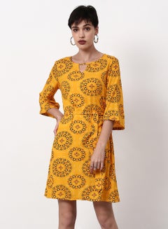 Regular Fit Casual Dress Yellow