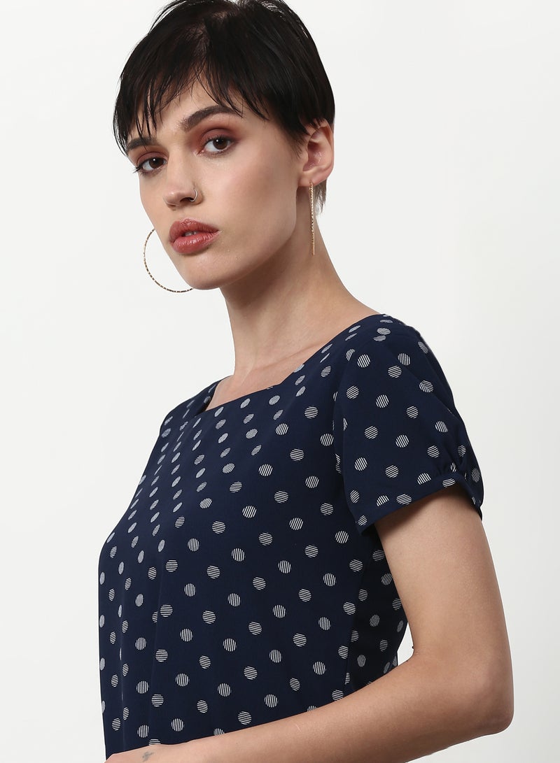 ABOF Regular Fit Casual Dress Navy  - Image 4