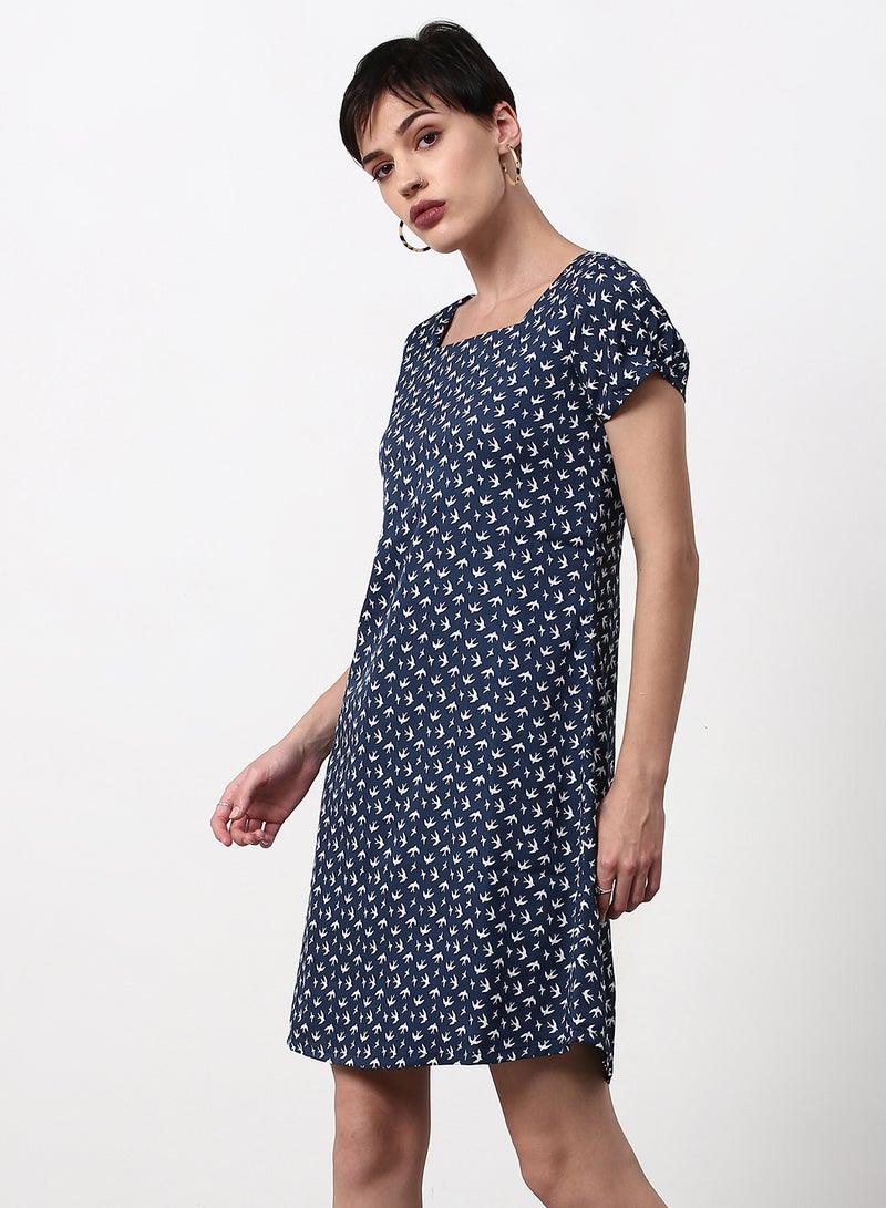 ABOF Regular Fit Casual Dress Blue  - Image 1
