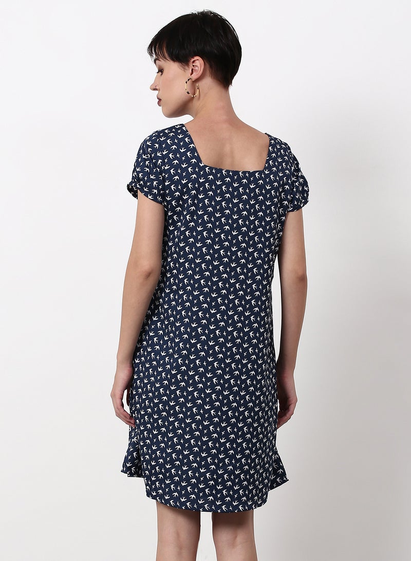 ABOF Regular Fit Casual Dress Blue  - Image 2