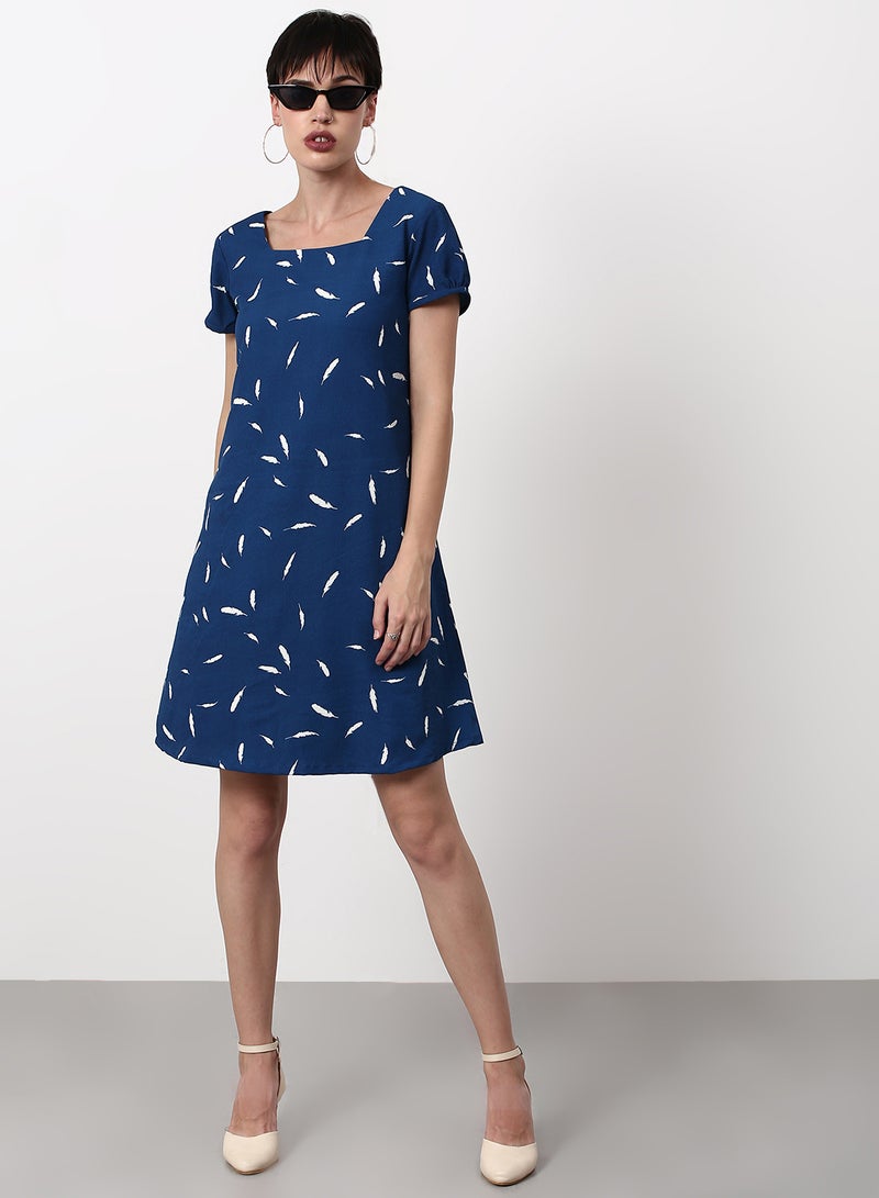 ABOF Regular Fit Casual Dress Blue  - Image 3