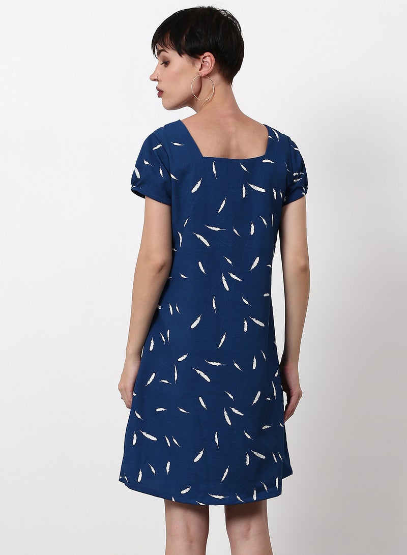 ABOF Regular Fit Casual Dress Blue  - Image 2