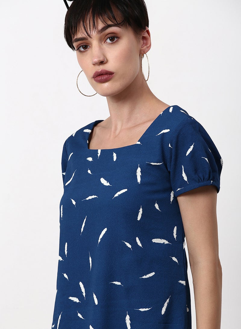ABOF Regular Fit Casual Dress Blue  - Image 4