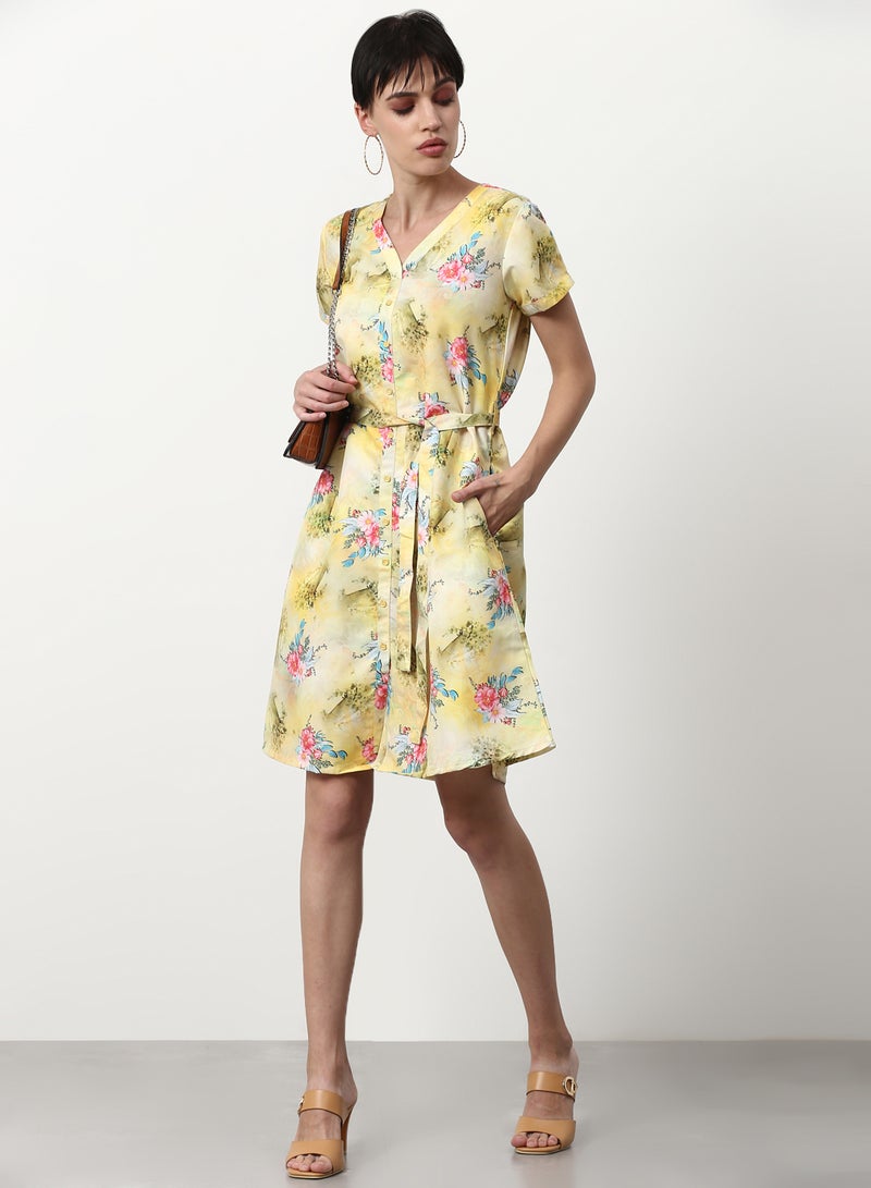 ABOF Regular Fit Casual Dress Multicolour  - Image 3