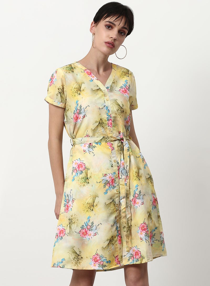 ABOF Regular Fit Casual Dress Multicolour  - Image 1