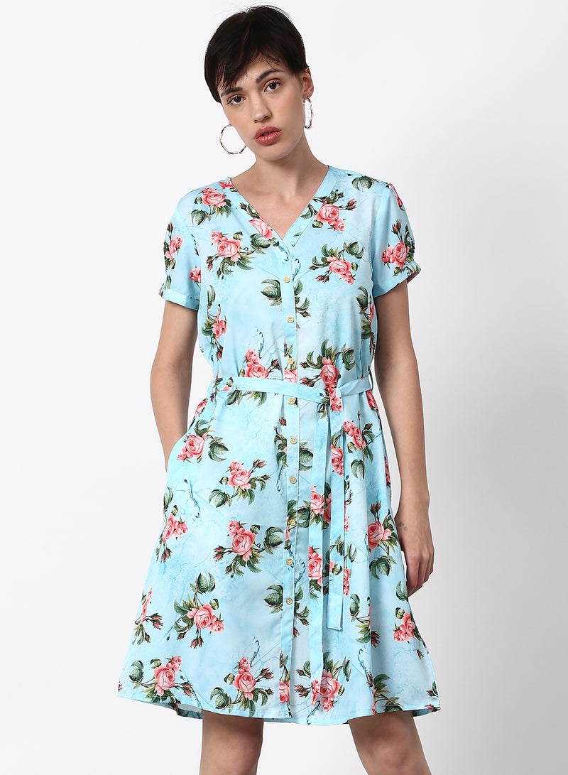 ABOF Regular Fit Casual Dress Multicolour  - Image 1