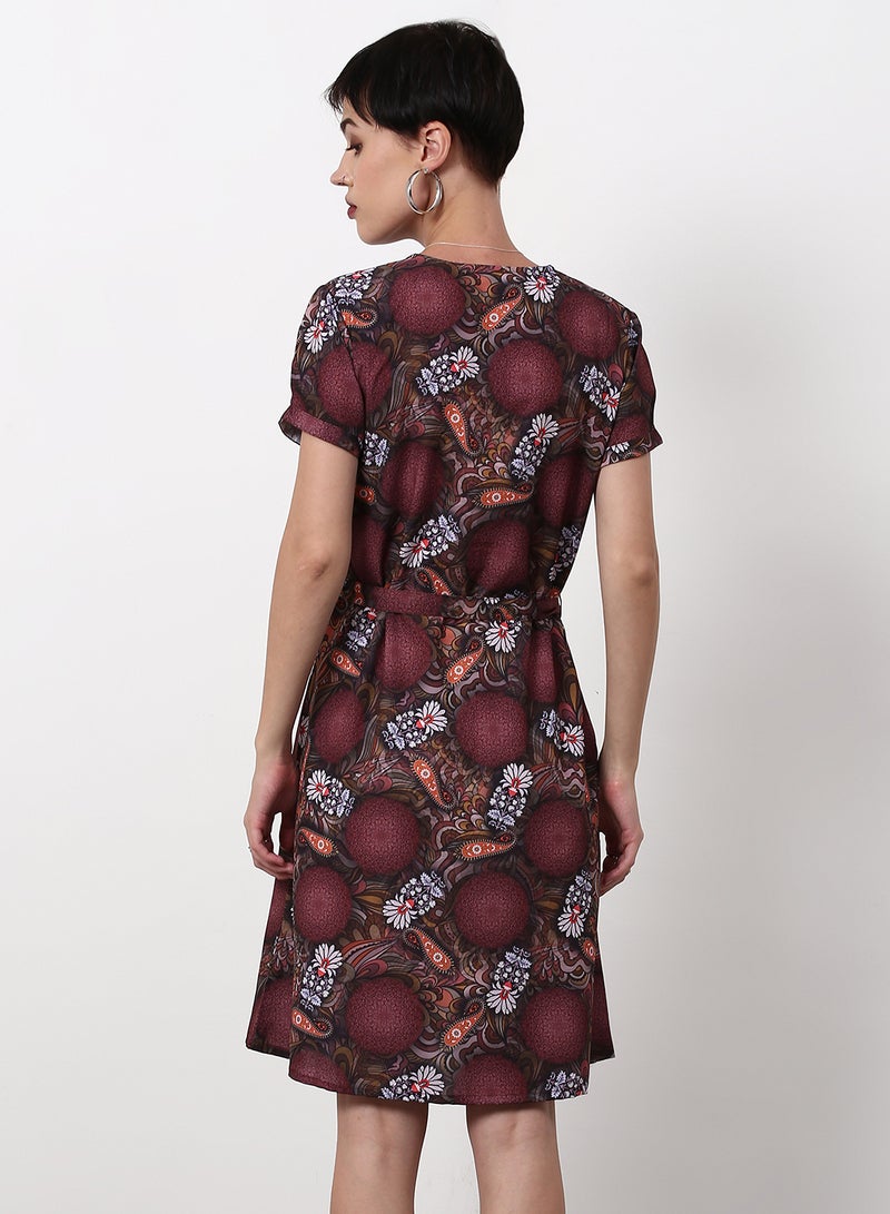 ABOF - Regular Fit Casual Dress Brown - Image 1