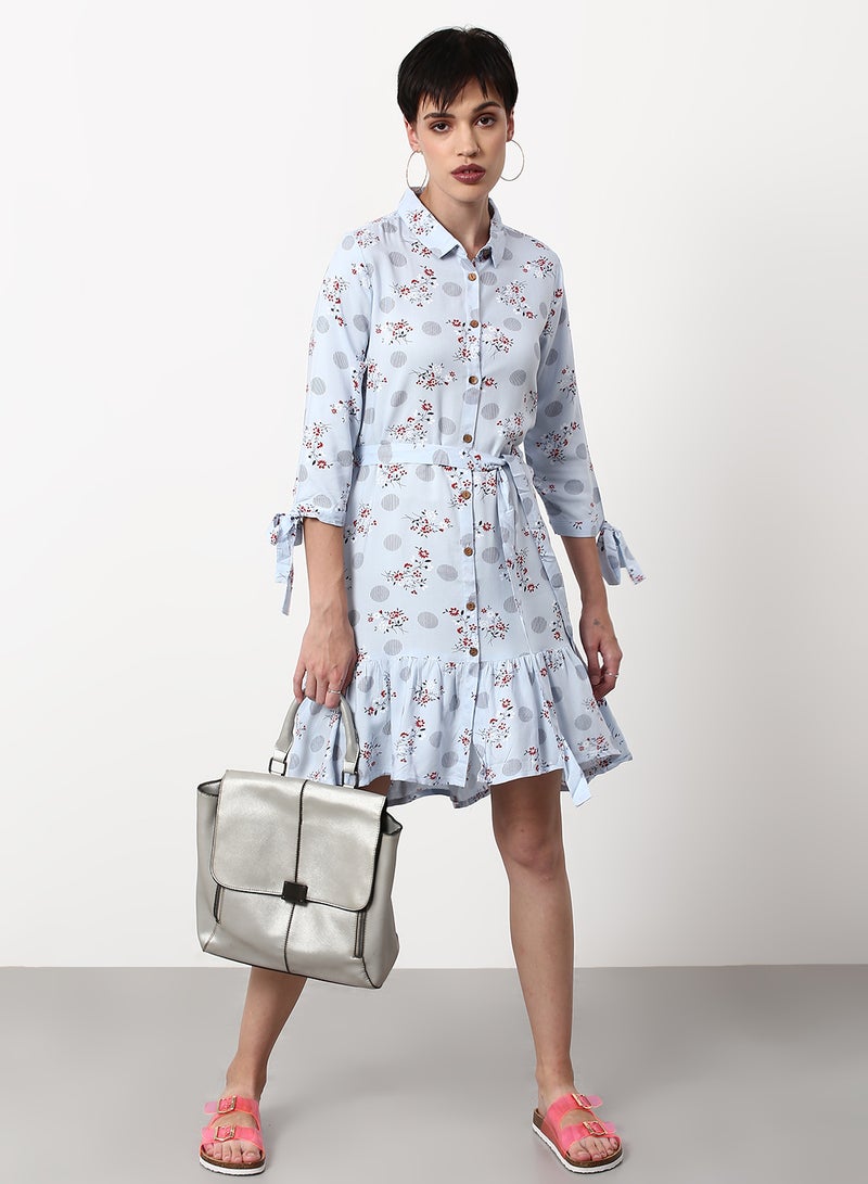 ABOF - Regular Fit Casual Dress Light Blue - Image 1