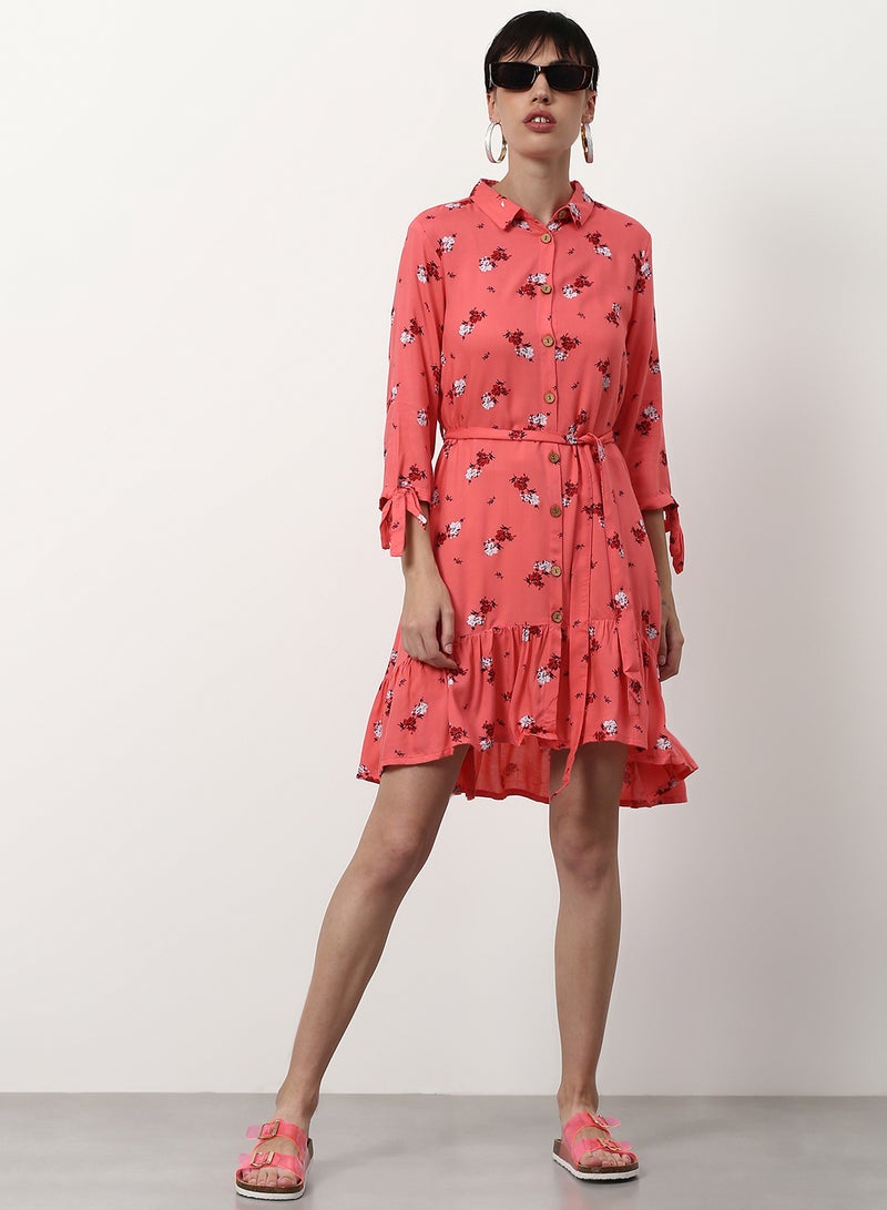 ABOF - Regular Fit Casual Dress Pink - Image 1