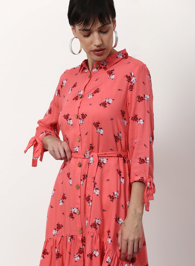 ABOF - Regular Fit Casual Dress Pink - Image 1